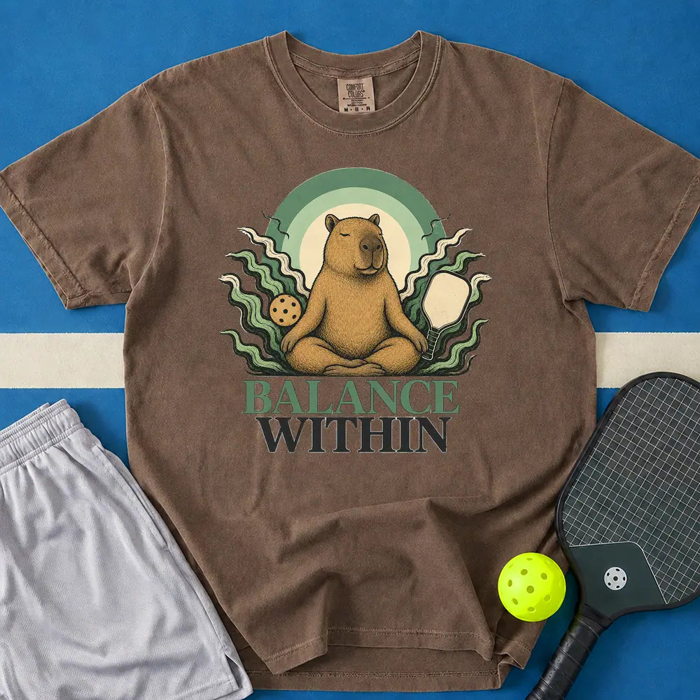 May include Balance Within T-Shirt in espresso t-shirt with Balance Within design