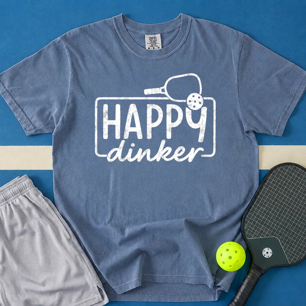 May include Happy Dinker T-Shirt in blue jean t-shirt with Happy Camper Shirt, Camping Shirt, Adventure Shirt, Camp Life Shirt, Campfire Shirt, Marshmallow Camp Shirt, Vacation Shirt, Family Camp Tee design