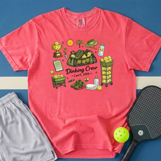 May include Dinking Crew T-Shirt in watermelon t-shirt with Dinking Crew design