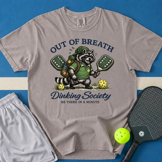 May include Dinking Society T-Shirt in gray t-shirt with Dinking Society design
