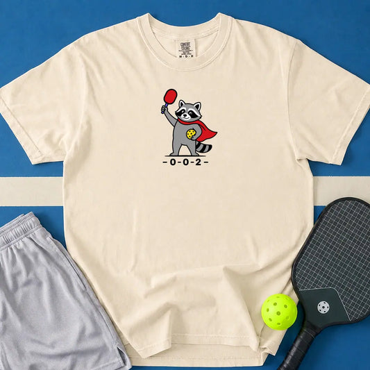 May include Super Raccoon T-Shirt in ivory t-shirt with Super Raccoon design