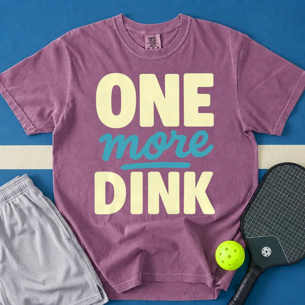 May include One More Dink T-Shirt in berry t-shirt with Comfort Colors Read More Books T-Shirt design