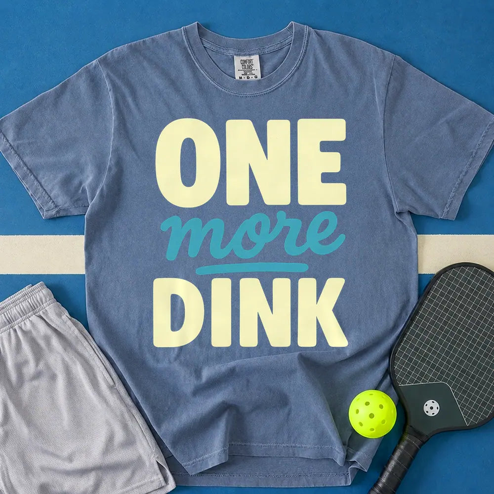 May include One More Dink T-Shirt in blue jean t-shirt with Comfort Colors Read More Books T-Shirt design