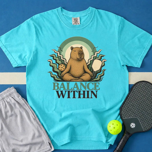 May include Balance Within T-Shirt in lagoon t-shirt with Balance Within design