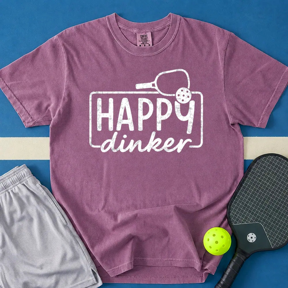 May include Happy Dinker T-Shirt in berry t-shirt with Happy Camper Shirt, Camping Shirt, Adventure Shirt, Camp Life Shirt, Campfire Shirt, Marshmallow Camp Shirt, Vacation Shirt, Family Camp Tee design