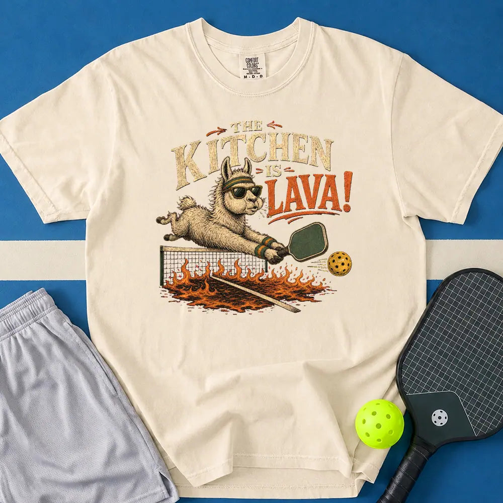 May include Kitchen is Lava T-Shirt in ivory t-shirt with Kitchen is Lava design