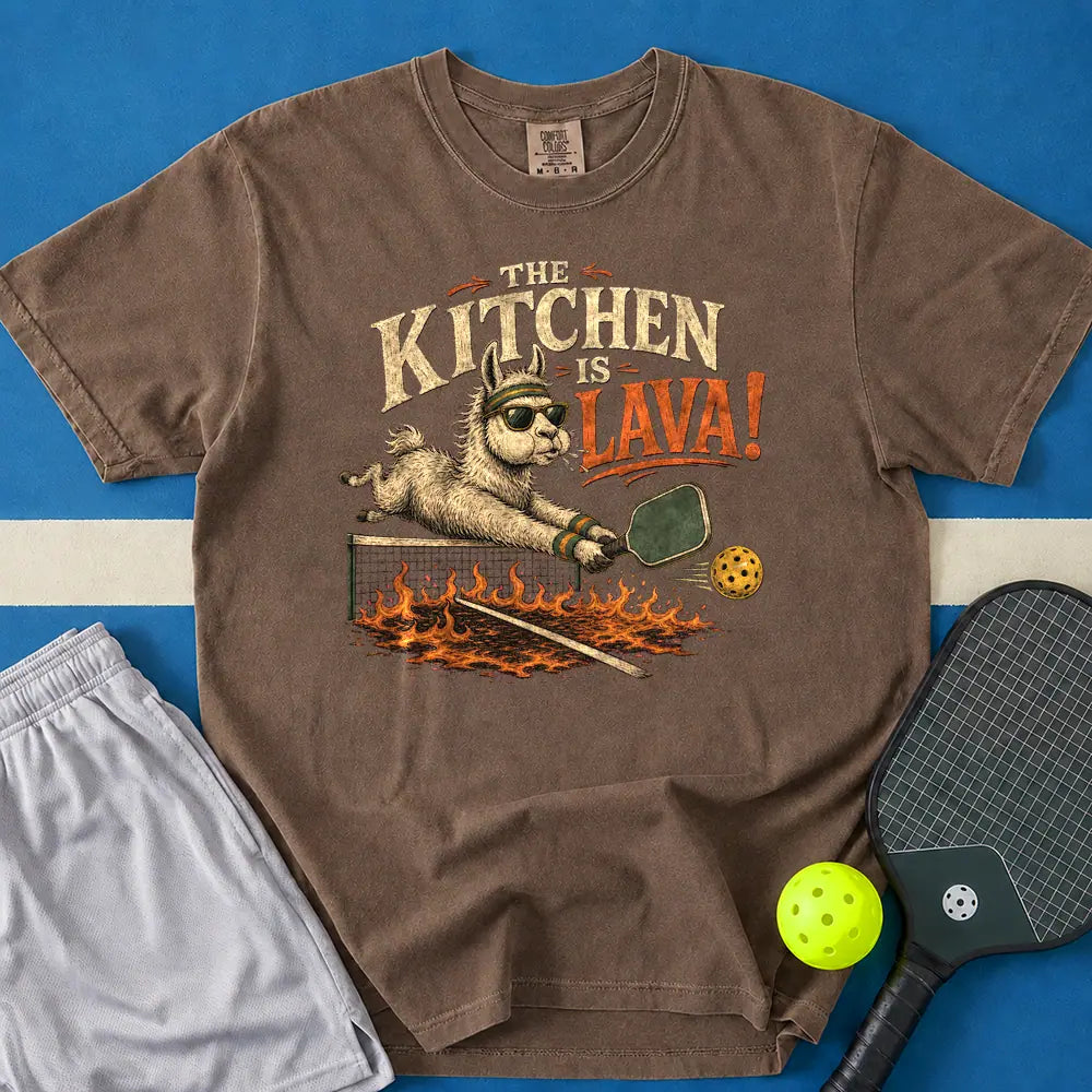 May include Kitchen is Lava T-Shirt in espresso t-shirt with Kitchen is Lava design