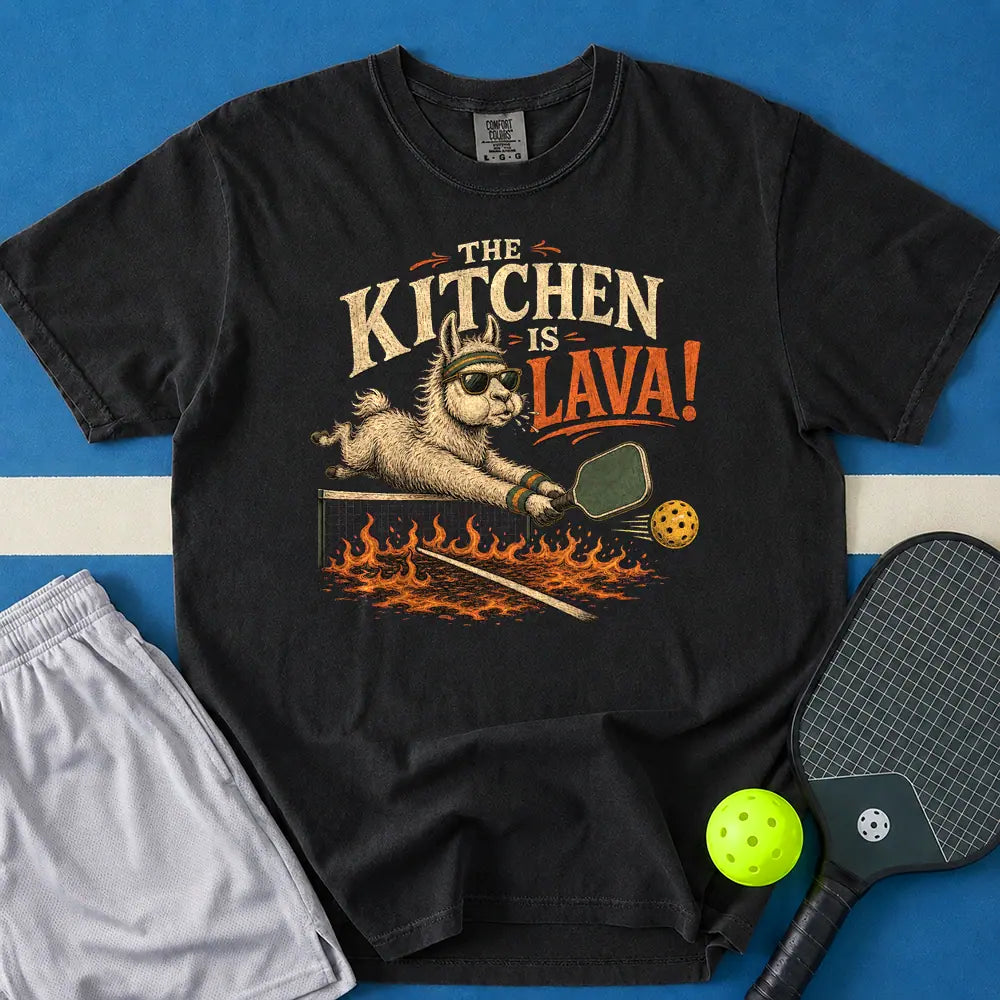 May include Kitchen is Lava T-Shirt in black t-shirt with Kitchen is Lava design