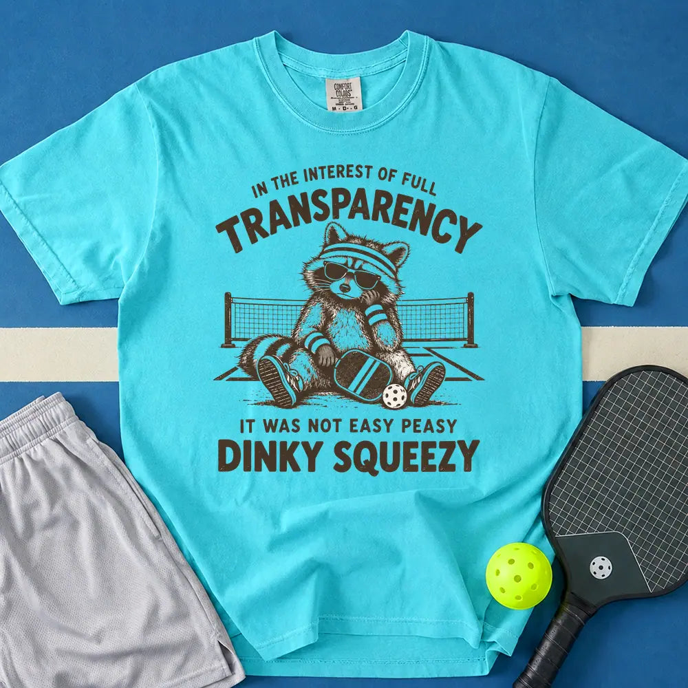 May include Dinky Squeezy T-Shirt in lagoon t-shirt with Dinky Squeezy design