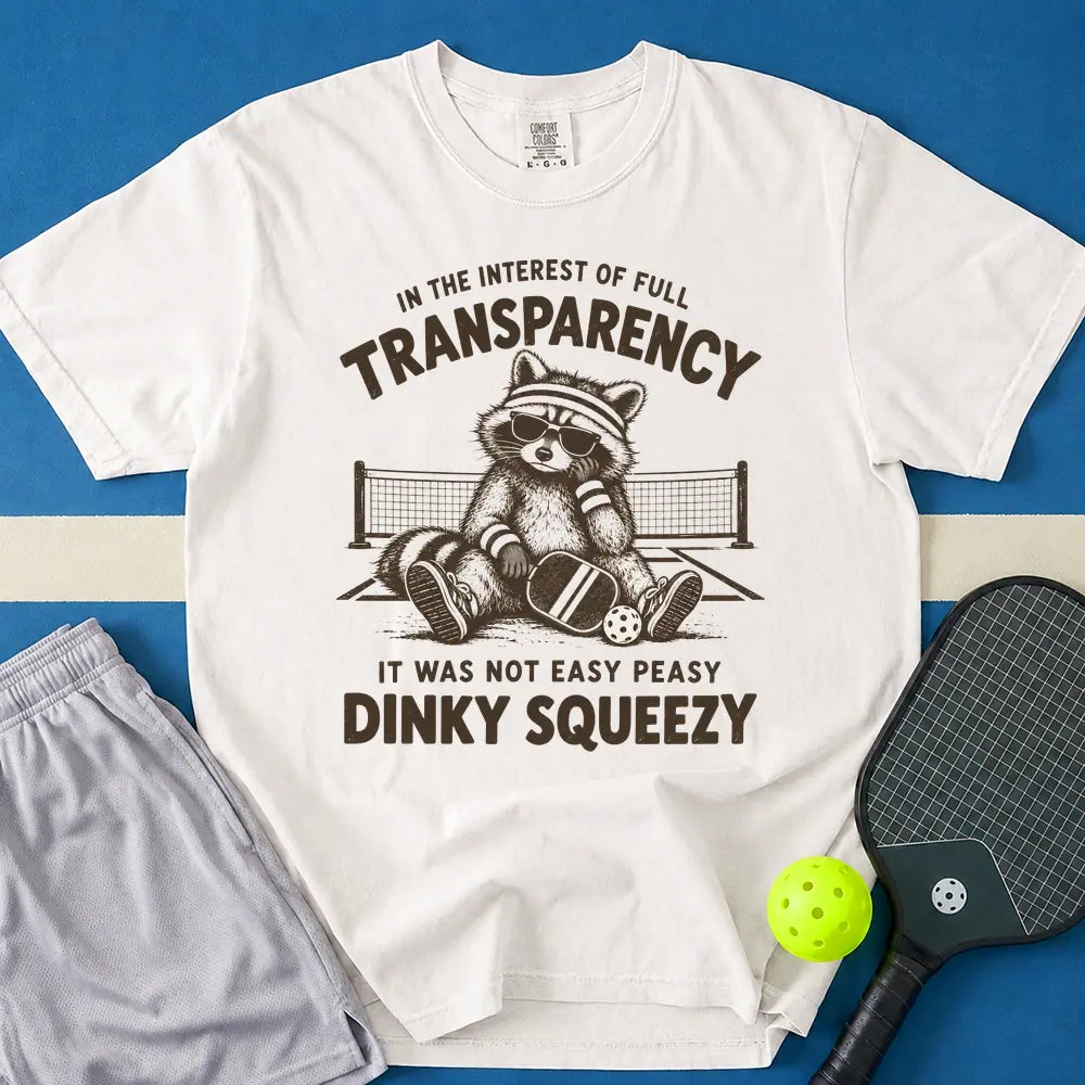 May include Dinky Squeezy T-Shirt in white t-shirt with Dinky Squeezy design