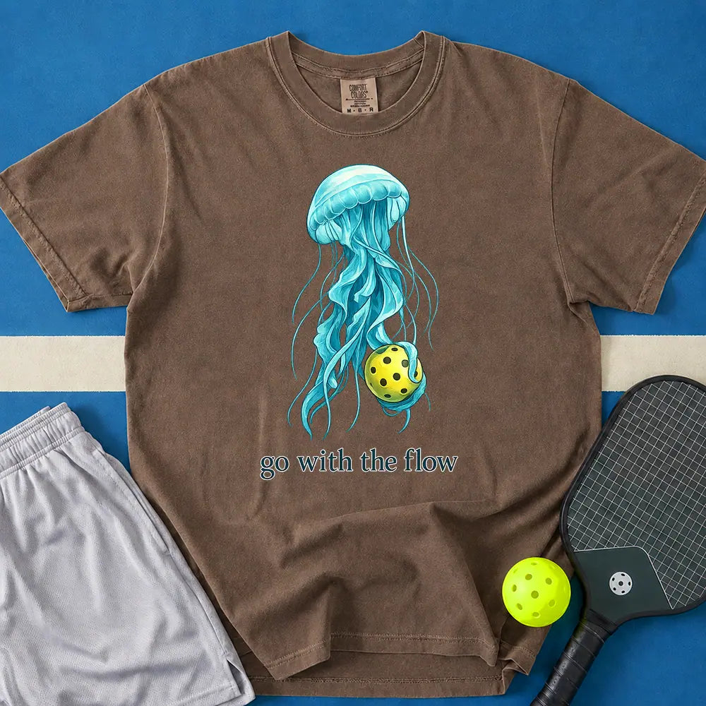 May include Go With The Flow T-Shirt in espresso t-shirt with Go With The Flow design