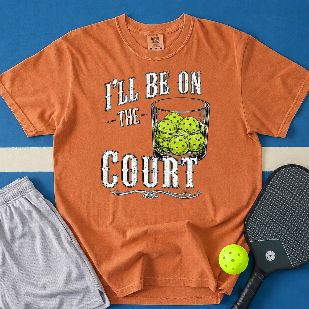 May include I'll Be On The Court T-Shirt in yam t-shirt with I'll Be On The Court design