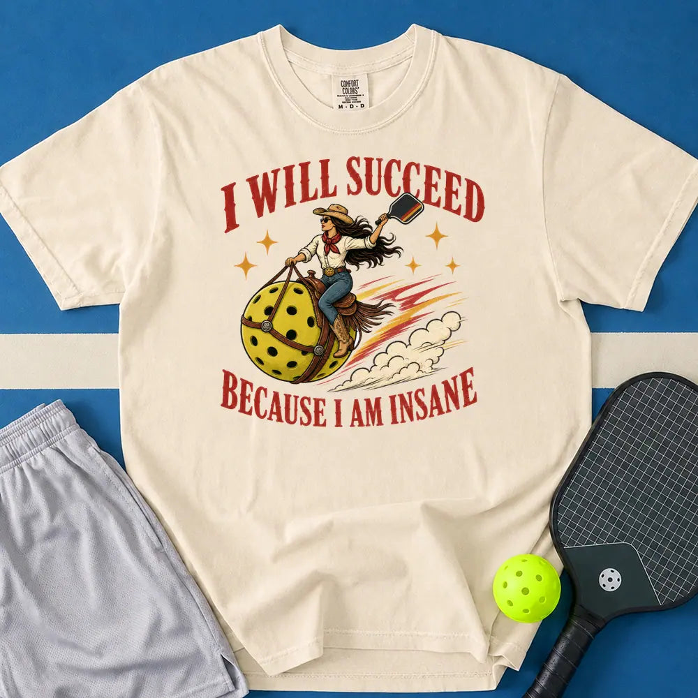 May include I will Succeed T-Shirt in ivory t-shirt with I will Succeed design