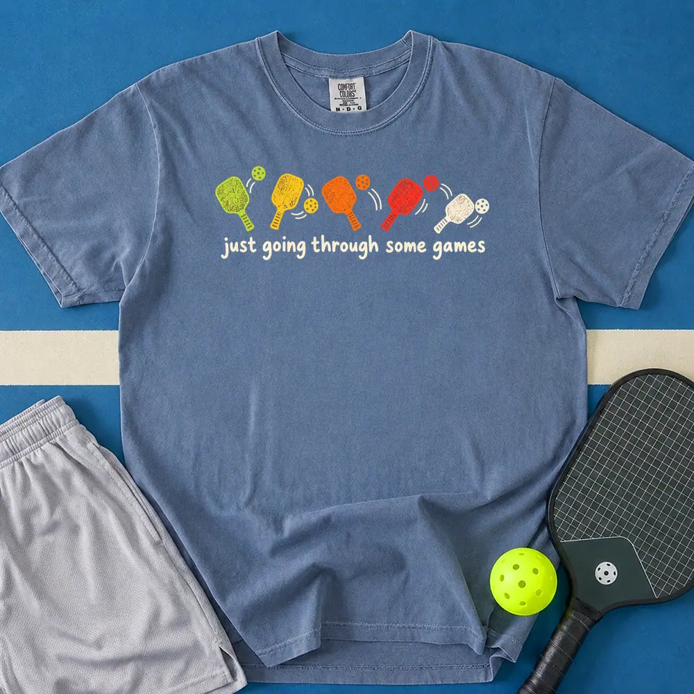 May include Just Going Through Some Games T-Shirt in blue jean t-shirt with Just Going Through Some Games design