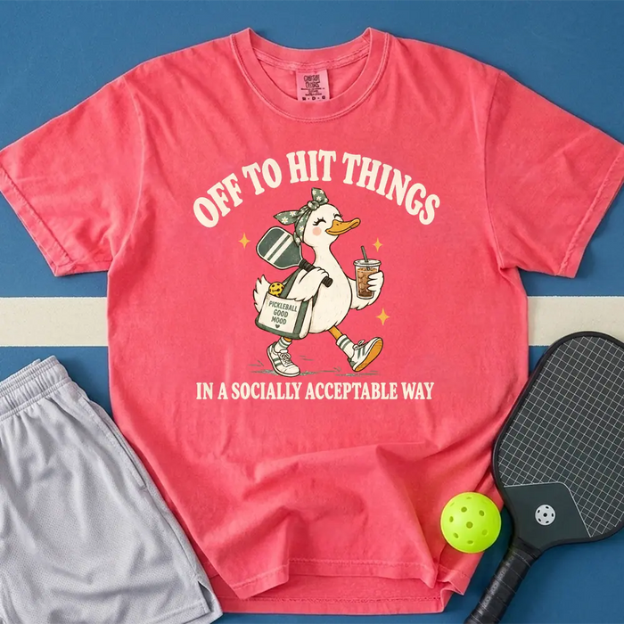 Off To Hit Things Duck Girl T-Shirt