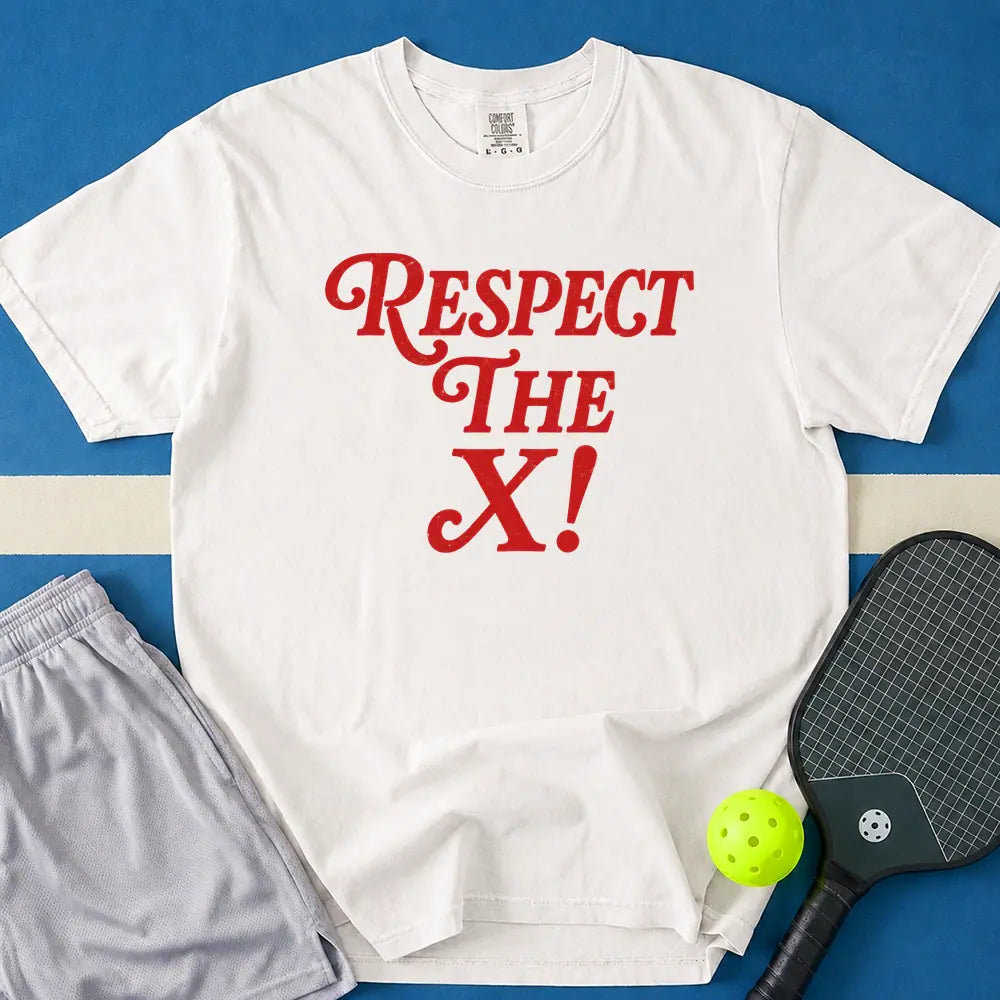 May include Respect The X T-Shirt in white t-shirt with Respect The X design
