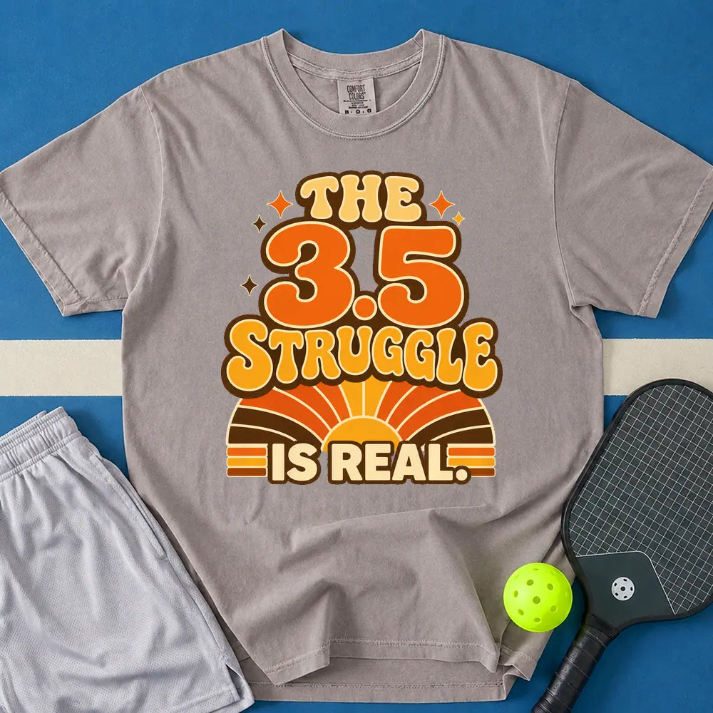 May include Stuck at 3.5 T-Shirt in gray t-shirt with Stuck at 3.5 design
