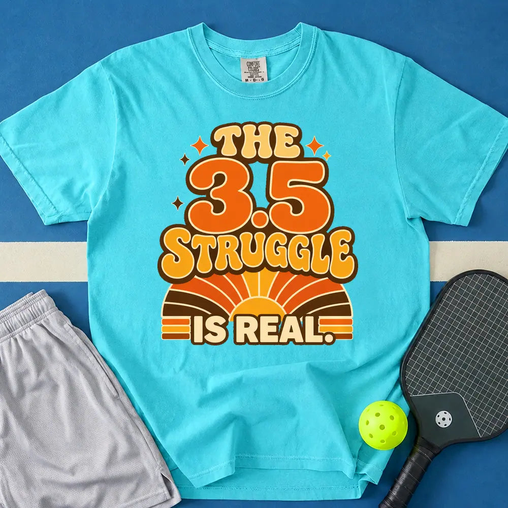 May include Stuck at 3.5 T-Shirt in lagoon t-shirt with Stuck at 3.5 design