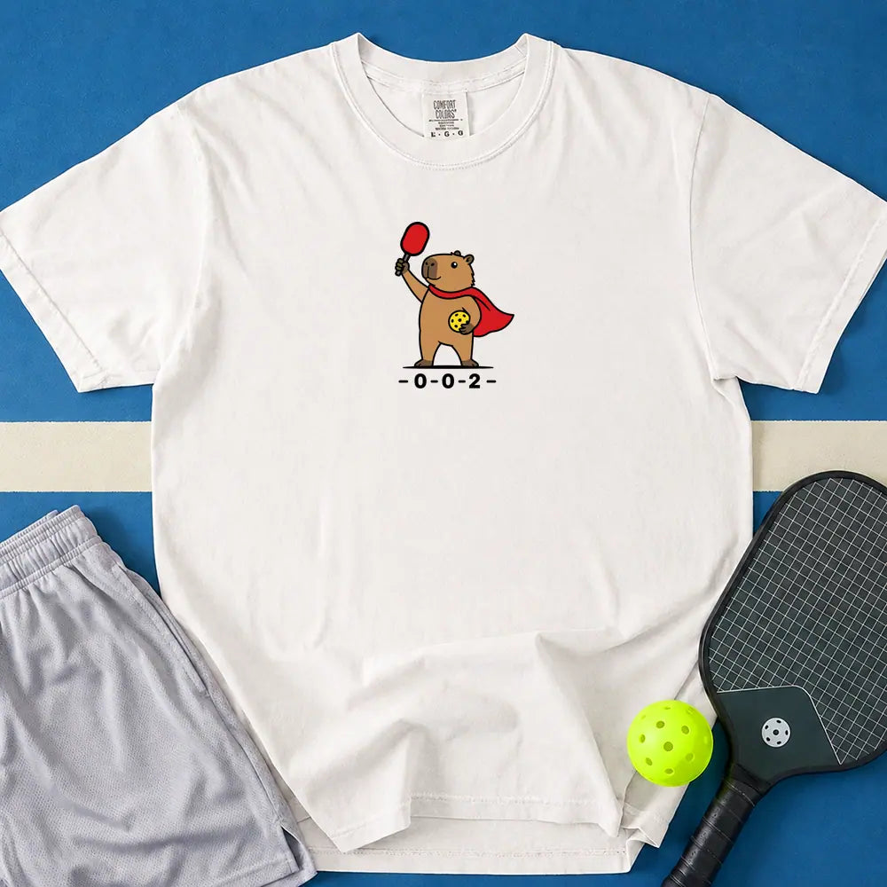 May include Super Capybara T-Shirt in white t-shirt with Super Capybara design