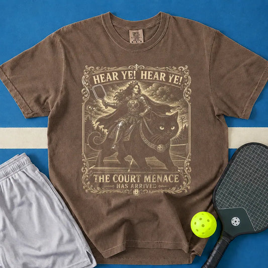 May include The Court Menace Has Arrived T-Shirt in espresso t-shirt with The Court Menace Has Arrived design