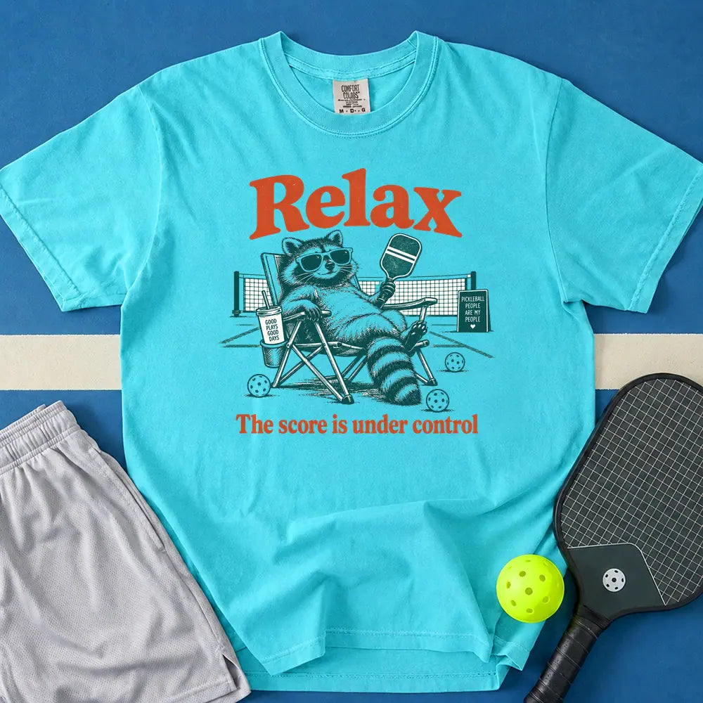 May include The Score Is Under Control T-Shirt in lagoon t-shirt with The Score Is Under Control design