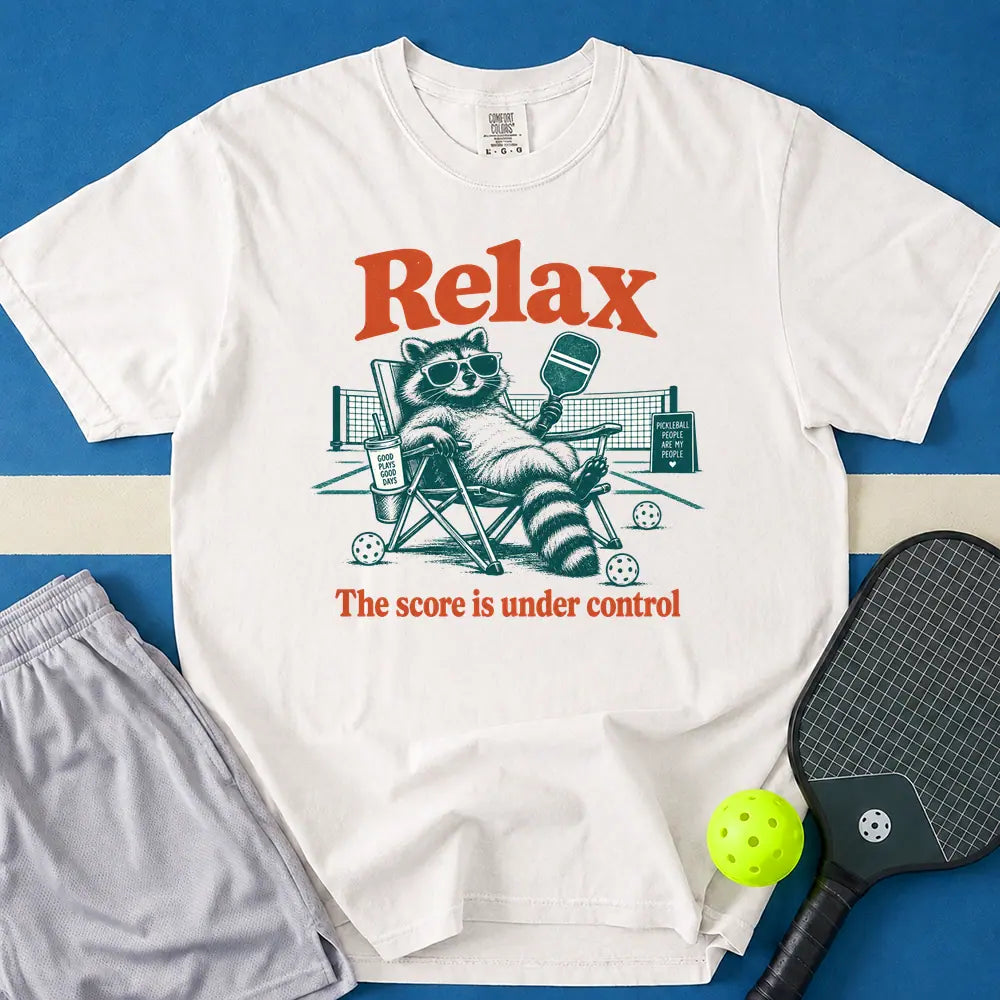 May include The Score Is Under Control T-Shirt in white t-shirt with The Score Is Under Control design