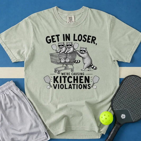 May include We're Causing Kitchen Violations T-Shirt in bay t-shirt with We're Causing Kitchen Violations design