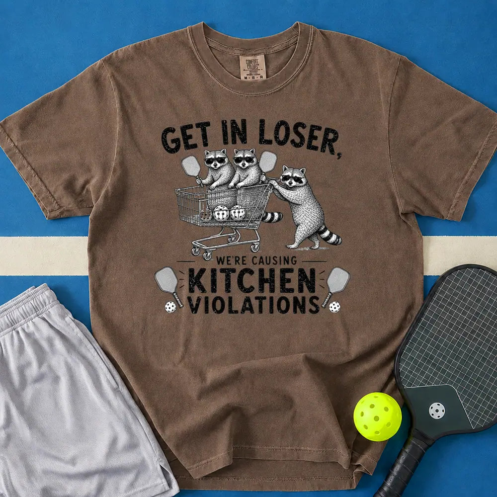 May include We're Causing Kitchen Violations T-Shirt in espresso t-shirt with We're Causing Kitchen Violations design
