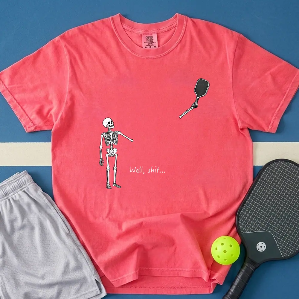 May include Well Shit Paddle Skeleton T-Shirt in watermelon t-shirt with Well Shit Paddle Skeleton design