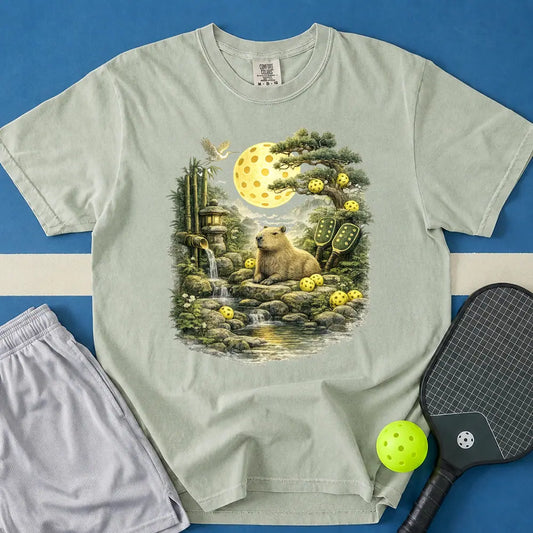May include Zen Capybara T-Shirt in bay t-shirt with Zen Capybara design